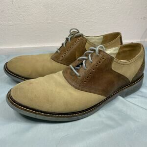 Cole Haan Shoes Mens Oxford Brown Suede Comfort Lace Up Low Top 11.5